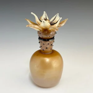 Bronze Floral Bottle with Stopper