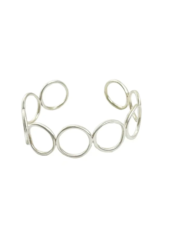 Circles Cuff Silver Bracelet