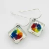 Color Wheel Square Earrings