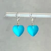 Dichroic Glass Heart Earrings