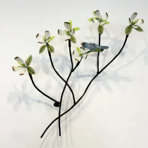 Dogwood Glass Floral Wall Sculpture