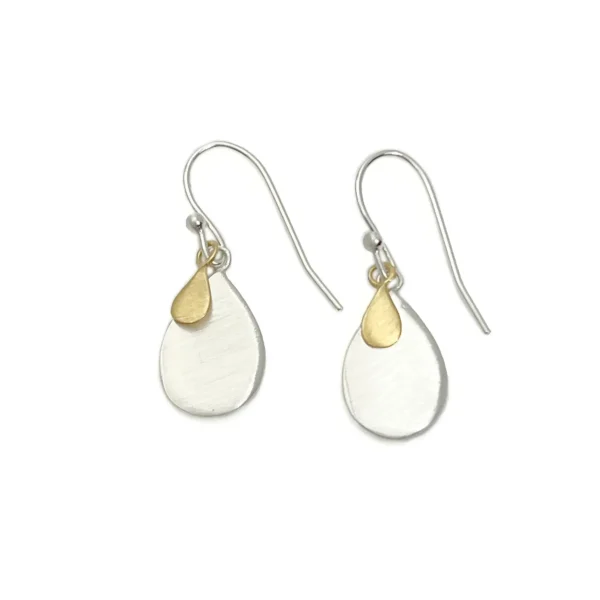 Double Drop Earrings with Sterling Silver and Vermeil