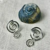 Double Spiral Sterling Silver Post Earrings