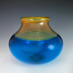 Encalmo Vase in Blue and Gold