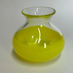 Encalmo Vase in Yellow and Clear