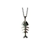 Fish Bone Pendant Sterling Silver