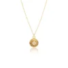 Four Star Wave Charm in 18K Gold and Diamonds Necklace