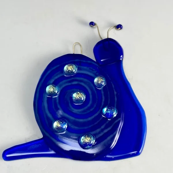 Fused Glass Snail Sun Catcher