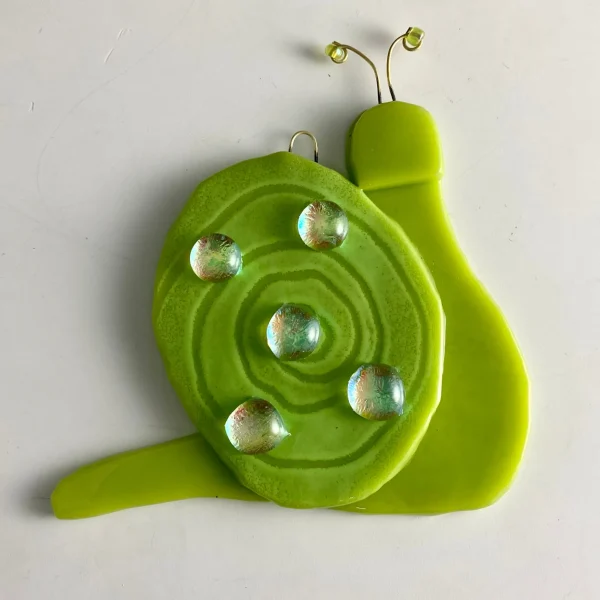 Fused Glass Snail Sun Catcher