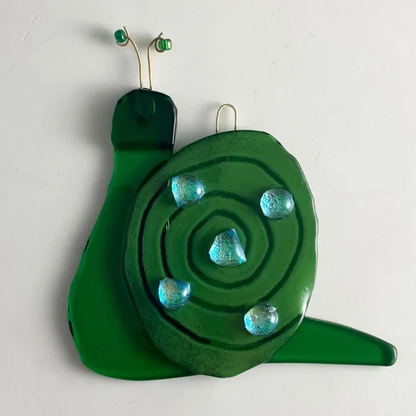 Fused Glass Snail Sun Catcher