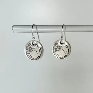 Glass Float Project Sterling Silver Earrings