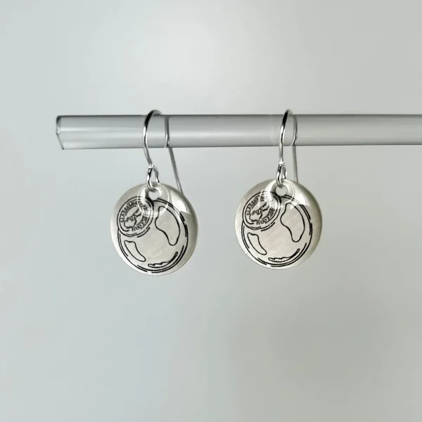Glass Float Project Sterling Silver Earrings
