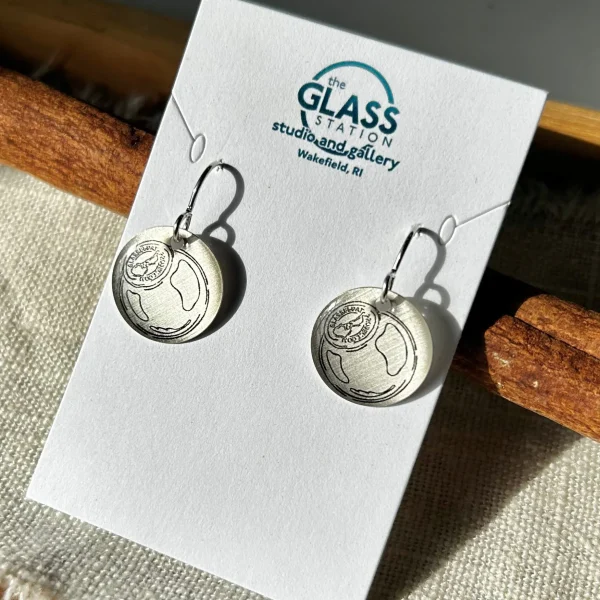 Glass Float Project Sterling Silver Earrings