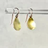 Goddess Single Teardrop Earring, Bimetal