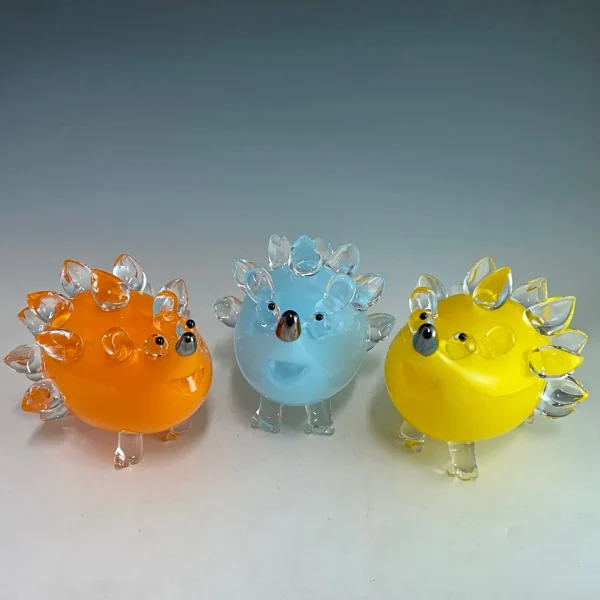 Handblown Glass Hedgehog