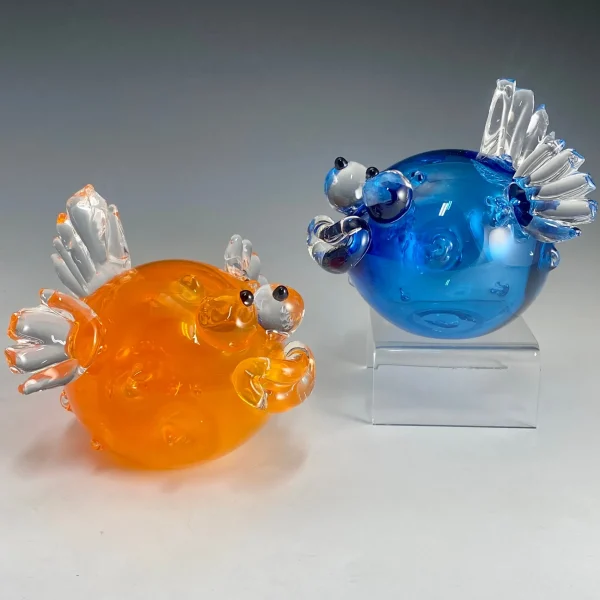 Handblown Glass Puffer Fish