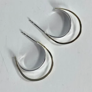 14k Gold and Sterling Silver Raven Earrings