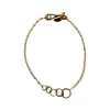 14k Gold Chain Bracelet with 5 Gold Loops