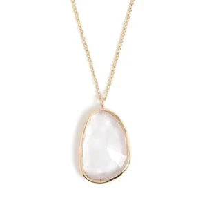 14k Gold Rose Quartz Necklace