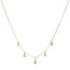 Kima 16" Necklace with Five 1 Point Diamond Studs