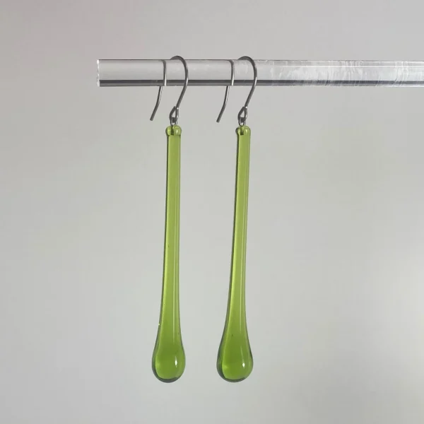 Long Ondine Glass Drop Earrings