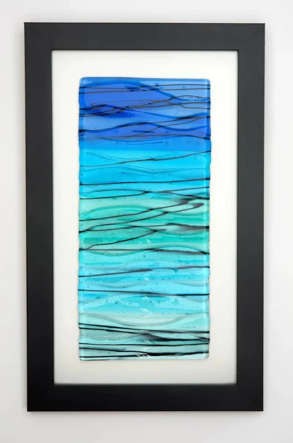 Long Seascape Framed Glass