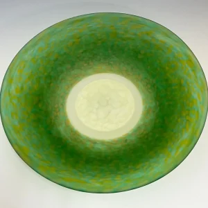 Low Batik Green Bowl