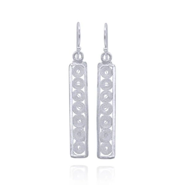 Maxandra Silver Filigree Post Earrings