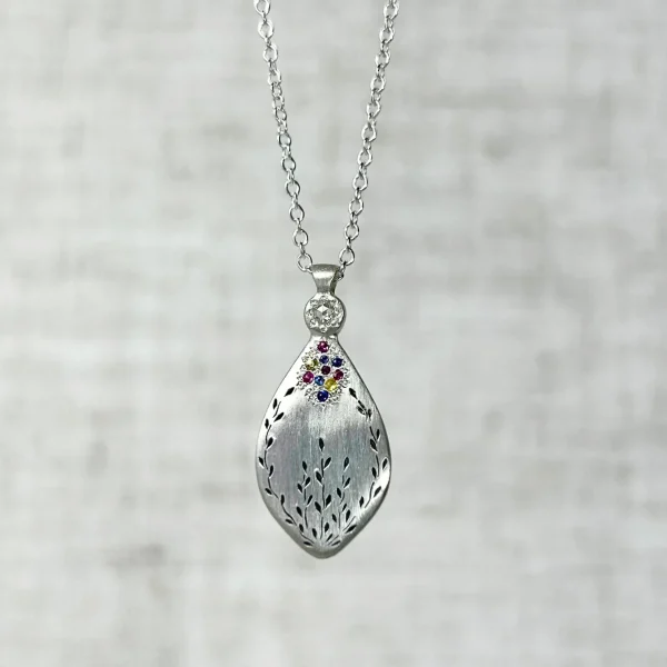 Secret Garden Necklace with Sapphires