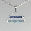 Small Arch Necklace with Lapis and Aquamarine