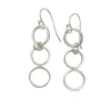 Sterling Silver Circles Drop Earrings