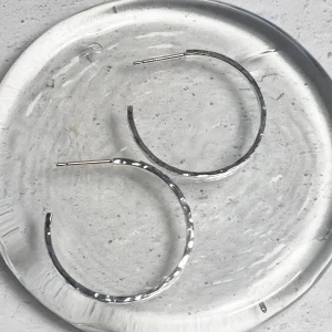 Sterling Silver Small Peer Hoop Earring