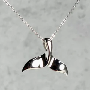 Sterling Silver Whale Tail Pendant