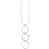 Three Large Circles Sterling Silver Necklace