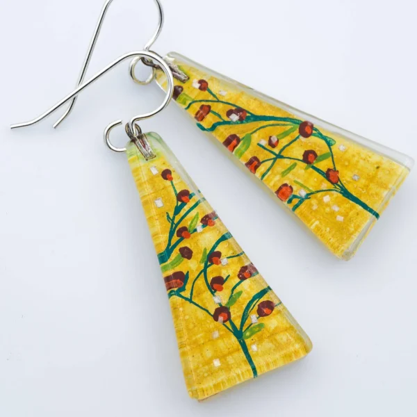 Vine Triangle Earrings