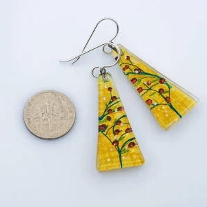 Vine Triangle Earrings