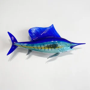 Wall Mounted Glass Sail Fish