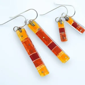 Warm Strata Bar Earrings