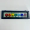 2x8 Fused Glass Hanging Framed Rainbow Trees