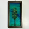 4x8 Fused Glass Framed Seasonal Cardinal in a Tree